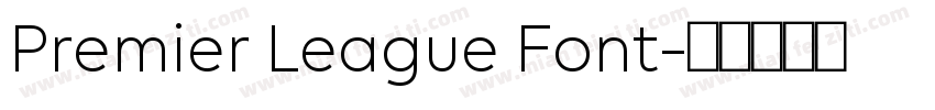 Premier League Font字体转换